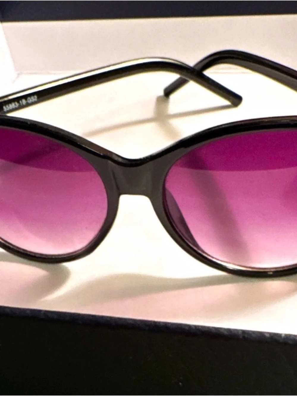 Women’s Black Frame Sunglasses with Pink Gradient Lenses - Chic Sunwear